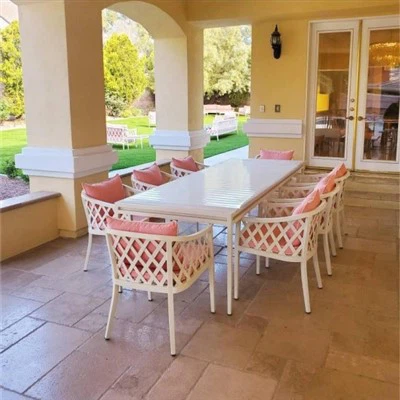 Ensemble de restauration de patio en aluminium en 9 pièces