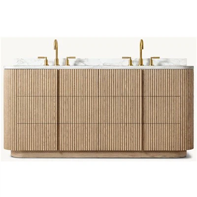 Vanité de bois de chêne de salle de bain moderne