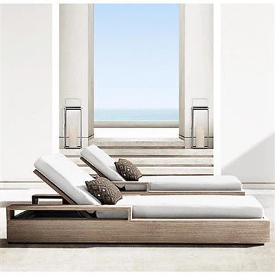 Lit de repos en teck