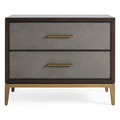 Table de nuit en tissu en bois