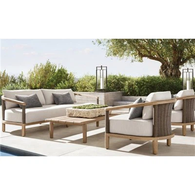 Ensemble de canapés en bois de teck